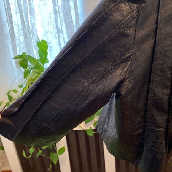 Philosophy di Alberta Ferretti, black leather jacket, size xs - Picture 8 of 13